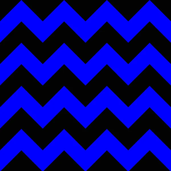 Textura Geométrica Abstracta Zigzag Negro Azul Ilustración Vectorial — Vector de stock