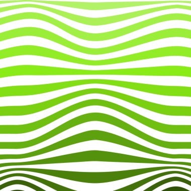Yeşil ve beyaz soyut çizgili arka plan. Optik sanat. Vektör.