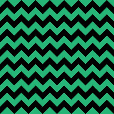 Soyut siyah ve yeşil geometrik zigzag dokusu. Vektör illüstrasyonu.