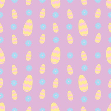 Paskalya yumurtalarında kusursuz desen. vektör illüstrasyonu.