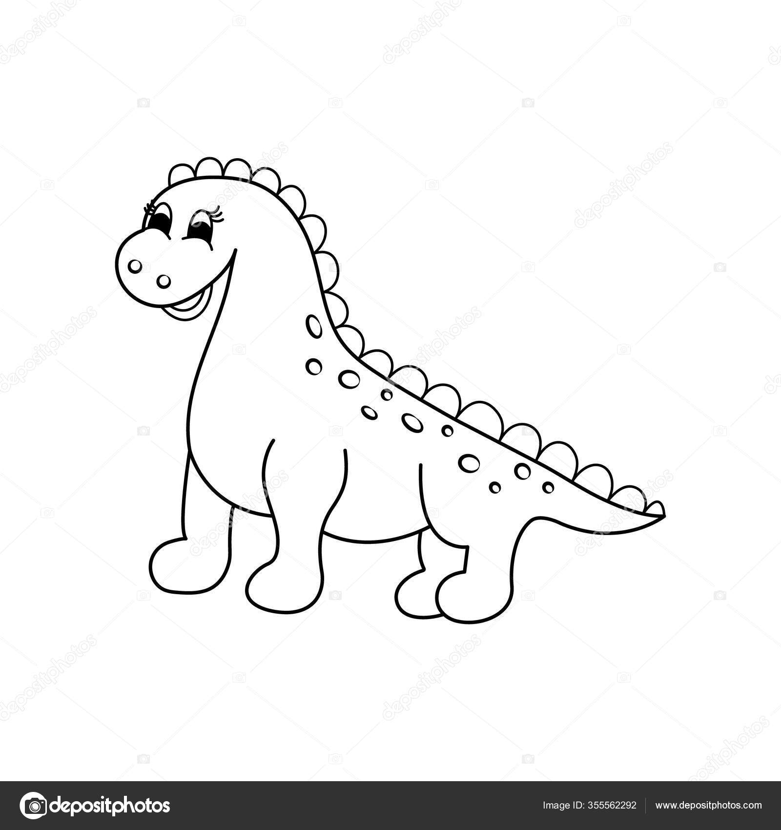 Como Desenhar um Dinossauro Kawaii,, How to Draw a Dinosaur