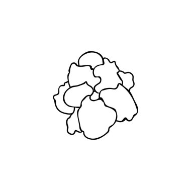 Menekşe çiçekleri. Çiçek karalama ikonu. Elle çizim. Çizgi çalışması. Vektör illüstrasyonu.