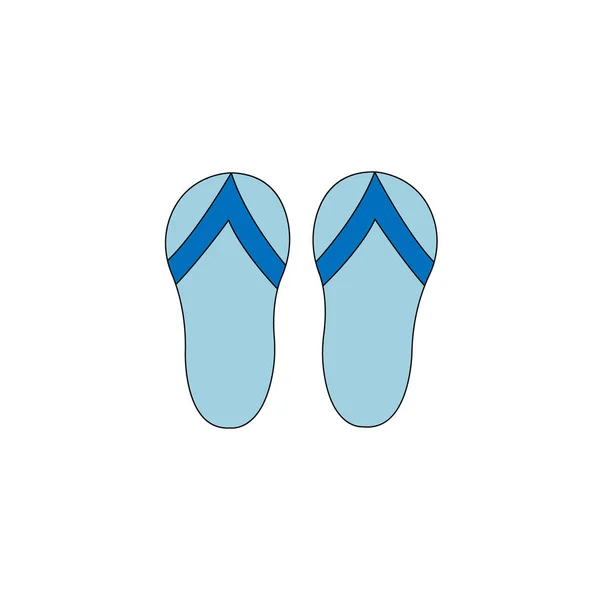 Slippers Doodle Icon Desenho Mão Ilustração Vetorial —  Vetores de Stock