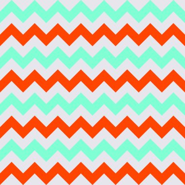 Soyut beyaz turuncu mavi geometrik zigzag dokusu. Vektör illüstrasyonu.