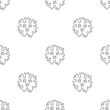 Corona virüsünde kusursuz desen. Vektör illüstrasyonu.