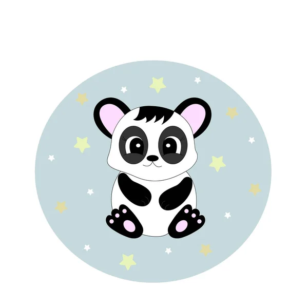 Tarjeta Con Dibujos Animados Lindo Panda Ilustración Vectorial — Archivo Imágenes Vectoriales