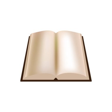 Açık kitap çizimi. Vektör illüstrasyonu.