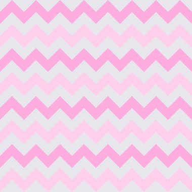 Beyaz, pembe zigzag ile kusursuz desen. Soyut vektör arkaplanı.