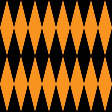 Siyah ve turuncu eşkenar dörtgenler. Vektör illüstrasyonu.