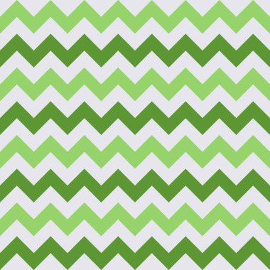 Beyaz ve yeşil zigzag ile kusursuz desen. Soyut vektör arkaplanı.