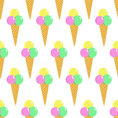 Dondurma pürüzsüz desen. Vektör düz resimleme. 