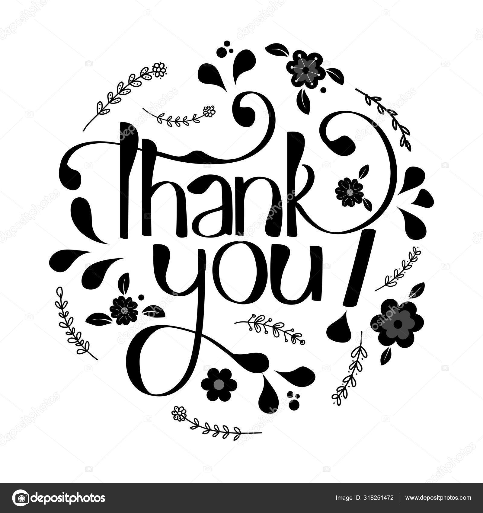 감사합니다 문자그리기 있습니다 엽서고맙습니다 스톡 벡터 - ©Luchelle 318251472