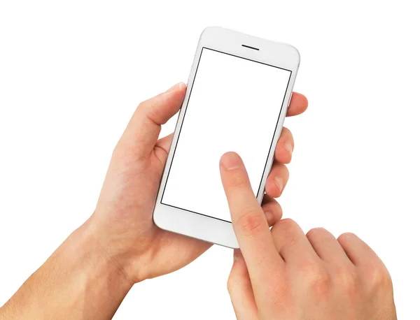Современный смартфон в руке — стоковое фото