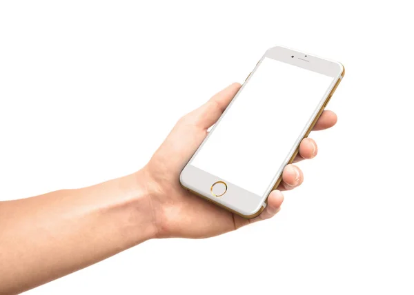Современный смартфон в руке — стоковое фото