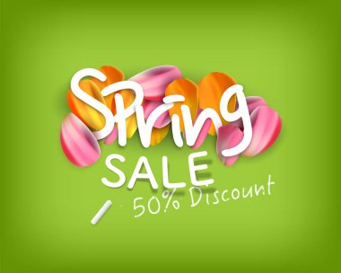 Bahar satış indirim afiş