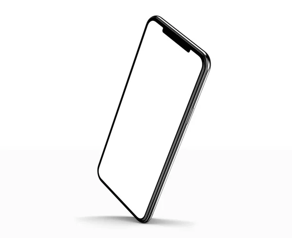 Mockup Smartphone Med Tom Skärm Isolerad Bakgrunden — Stockfoto