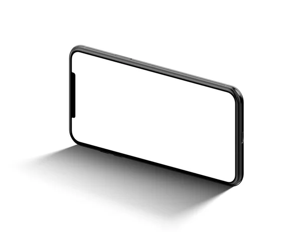 Makieta Smartfona Pustym Ekranem Izolowanym Tle — Zdjęcie stockowe