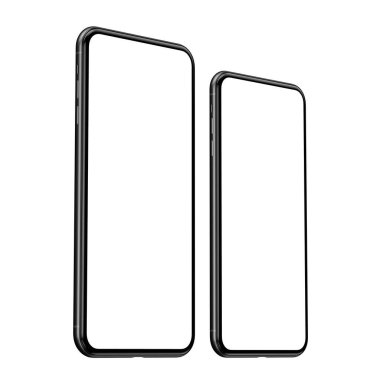 arkaplanda boş ekran izole edilmiş akıllı telefon modeliName