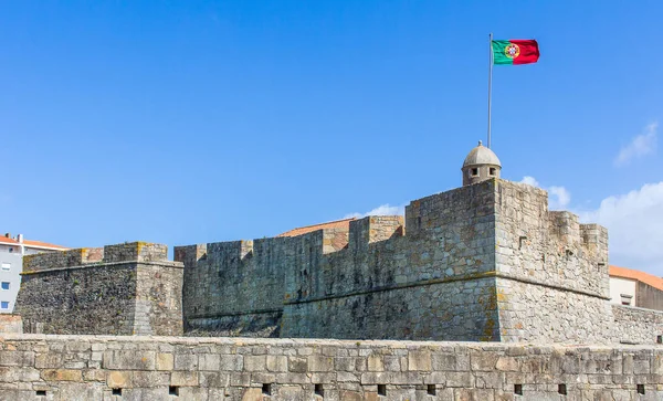 Sao Joao da Foz pevnost boční pohled v Porto, Portugalsko — Stock fotografie