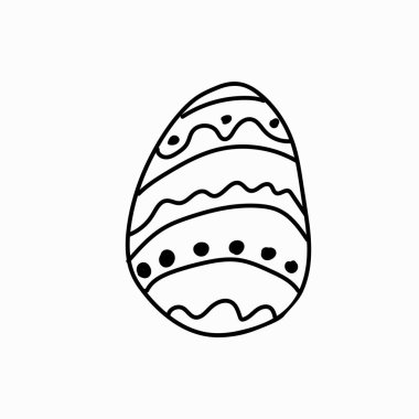 Paskalya yumurtası çizimi vektör biçiminde. Dekoratif Paskalya yumurtası.
