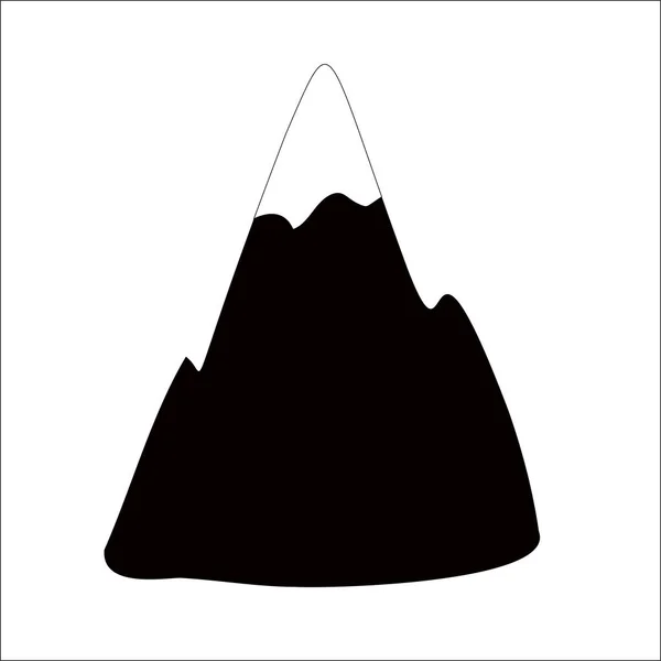 手描きの山のイラストと旗を独立したトップドアスタイルで — ストック写真
