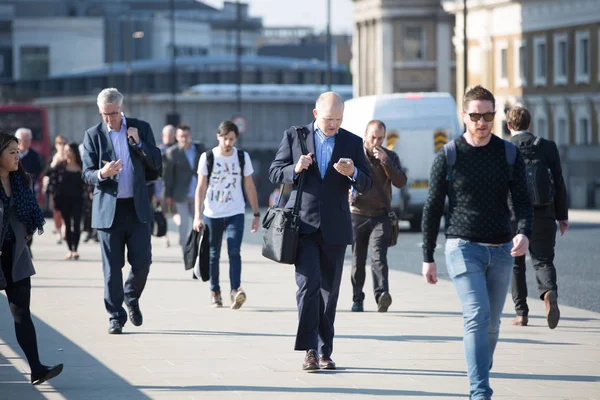 London Verenigd Koninkrijk Evenwel 2016 City London Street Wandelende Mensen — Stockfoto