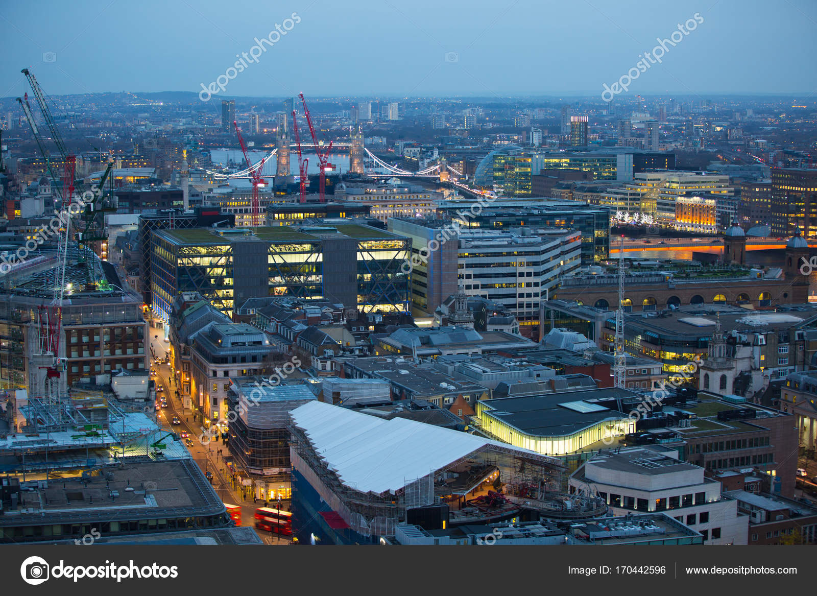 Ville De Londres Au Coucher Du Soleil Londres Royaume Uni