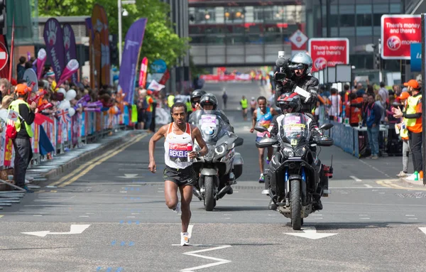 Londres Royaume Uni Avril 2017 Marathon Londres Sprinteur Professionnel Arrive — Photo