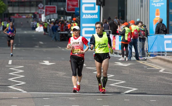 Londres Royaume Uni Avril 2017 Marathon Londres Distance Course Pour — Photo