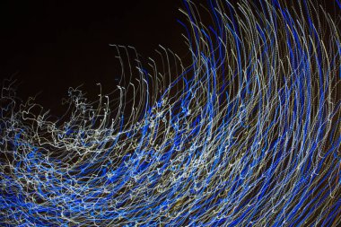 Arka plan Christmas lights uzun pozlama ile yapılmış. Görüntü arka plan veya fotoğraf manipülasyon için