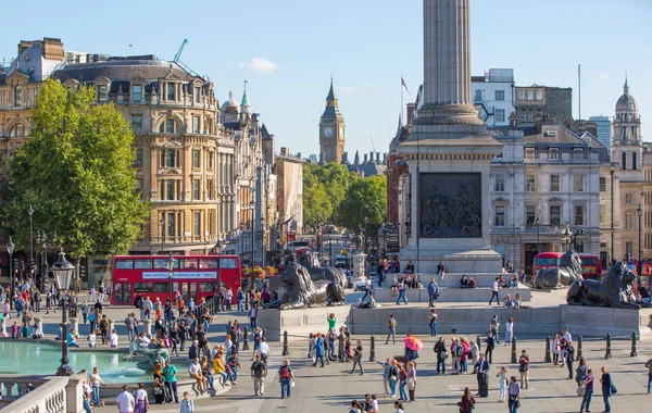 Londra Settembre 2015 Londra Settembre 2015 Trafalgar Square View Con — Foto Stock