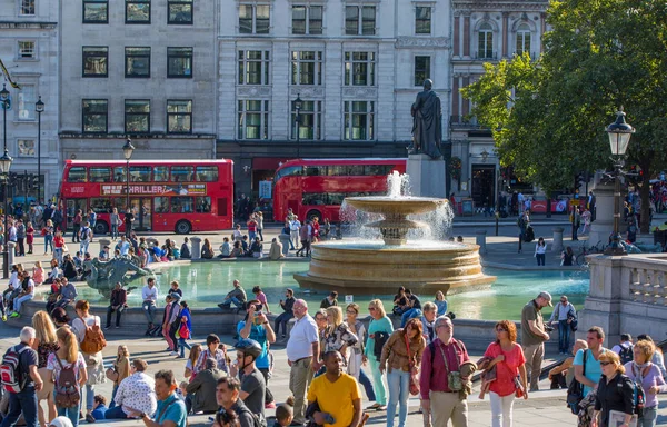 Londyn Września 2015 Londyn Wielka Brytania Września 2015 Trafalgar Square — Zdjęcie stockowe