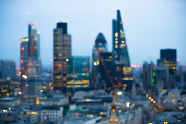 Vista Nocturna Ciudad Londres Borrosa Ciudad Calle Borrosa Foto Imagen — Foto de Stock