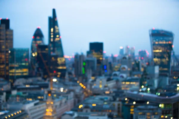 Noční Pohled Londýnské City Rozostření Město Ulice Rozmazaný Fotografie Bokeh — Stock fotografie