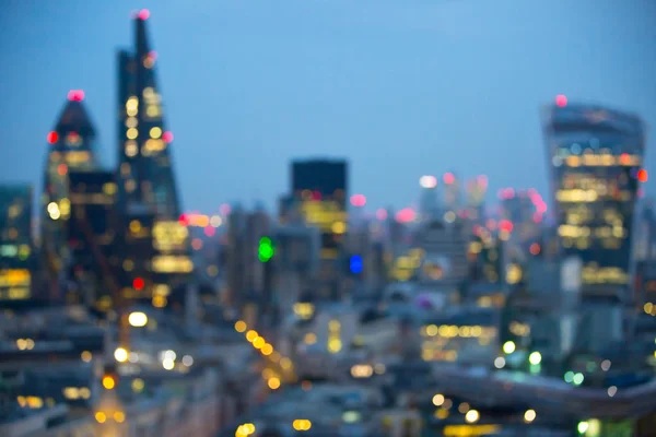 Nacht Uitzicht Van Stad Van Londen Blur City Street Wazige — Stockfoto