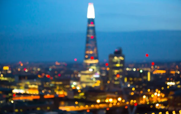 Ночной Вид Лондона Размытом Свете Tiger Фио Фото Город Великобритания — стоковое фото