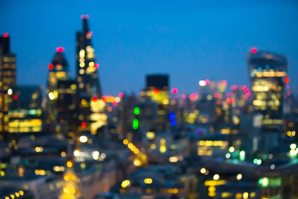 Nacht Stadt London Ansicht Unschärfe Stadt Straße Verschwommenes Foto Bokeh — Stockfoto