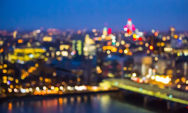 Nacht Uitzicht Van Stad Van Londen Blur City Street Wazige — Stockfoto