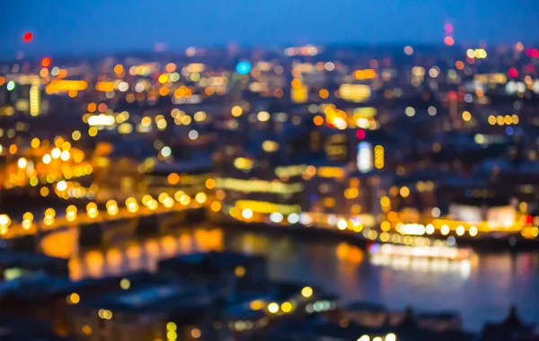 Nacht Stadt London Ansicht Unschärfe Stadt Straße Verschwommenes Foto Bokeh — Stockfoto