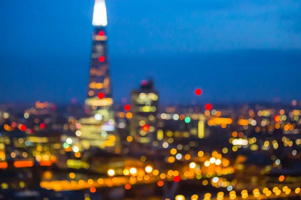 Noční Pohled Londýnské City Rozostření Město Ulice Rozmazaný Fotografie Bokeh — Stock fotografie