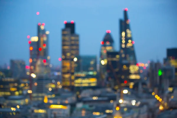 Nacht Uitzicht Van Stad Van Londen Blur City Street Wazige — Stockfoto