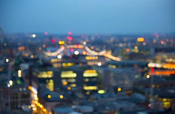 Noční Pohled Londýnské City Rozostření Město Ulice Rozmazaný Fotografie Bokeh — Stock fotografie