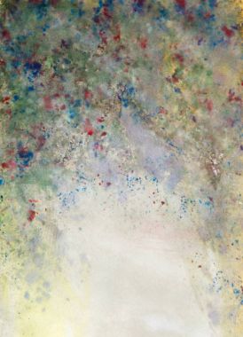 Soyut suluboya el boyalı arka plan. Suluboya lekeleri, yıkama ve sıçraması ile metin için yer.