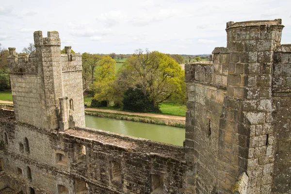 Bodiam May 2016 Bodiam Castle 14Th Century Moated Fortification — Stock Photo, Image