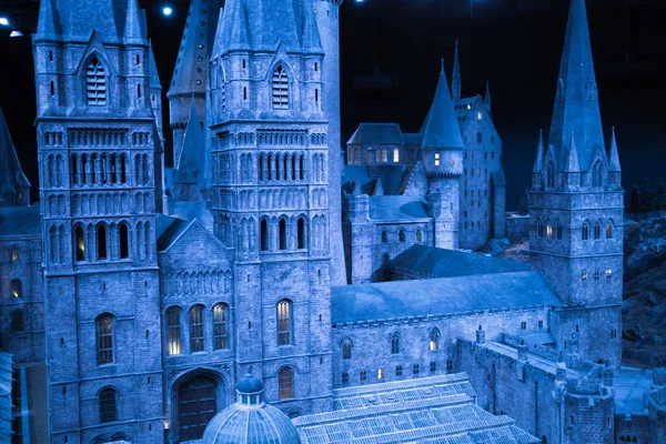 Leavesden London March 2016 Hogwarts School Witchcraft Wizardry Model Black — Stock Photo, Image