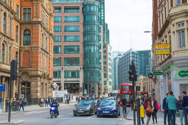 Лондон Великобритания Мая 2016 Года Лондонская Улица Пешеходы — стоковое фото