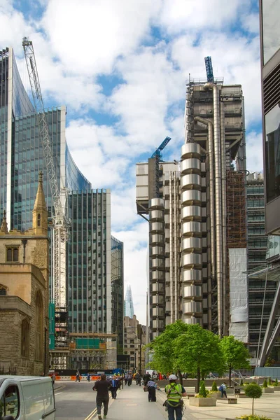 London Verenigd Koninkrijk Evenwel 2016 City London Street Wandelende Mensen — Stockfoto