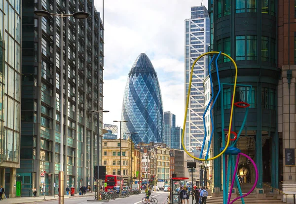 London Storbritannien Maj 2016 City London Street Med Gurka Byggnad — Stockfoto