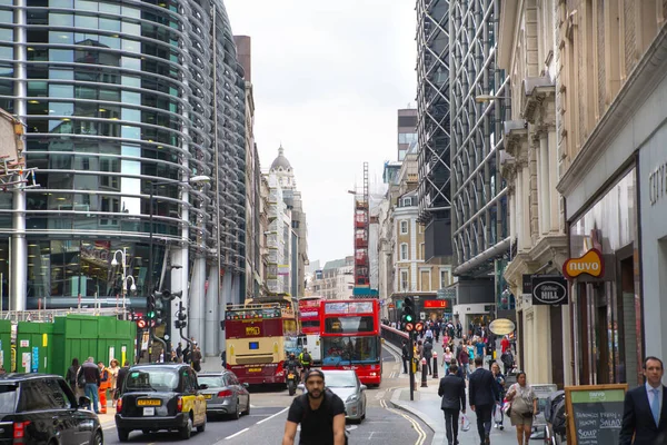 London Verenigd Koninkrijk Evenwel 2016 City London Street Wandelende Mensen — Stockfoto