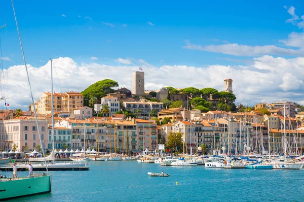 Cannes Francia Septiembre 2016 Vista Cannes Desde Mar — Foto de Stock